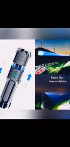 Outdoor Portable Zoom Flashlight: Strong Light & High-Power Rechargeable