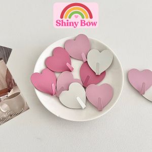 Móc Dán Tường Hình Trái Tim Decor Móc Treo Đồ Chắc Chắn Treo Chìa Khóa Dán Tường Nhà Bếp/Phòng Ngủ