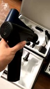 Súng massage cầm tay 4 đầu 6 chế độ - Súng bắn massage trị liệu đau mỏi vai gáy tay