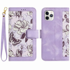 Strap Art Painting Flower Leather Phone Wallet Case Book For iPhone 16 15 14 13 12 11 Pro Max XR X XS SE 7 8 Plus 16e Flip Cover