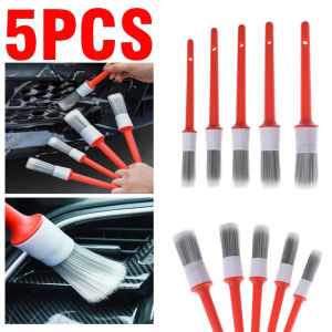 5PCS Car Brushes Car Detailing Brush Set Long Soft Bristle For Car Cleaning Detailing Brush Dashboard Air Outlet Wheel Brush