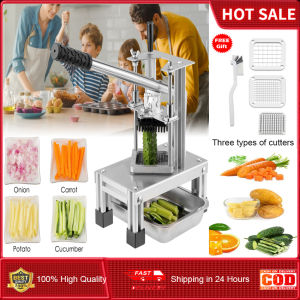 ⚡️Local Warehouse+In stock⚡Commercial Vegetable Fruit DicerManual Cutting Machine With 304 Stainless Steel Blades Of Size 1/4" 1/2" 3/8"Free Stainless Steel Plate