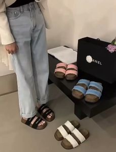 One for All TX471 รองเท้าแตะลําลอง ส้นหนา 1.5 นิ้ว ปักลาย สไตล์เกาหลี รองเท้าแฟชั่น พร้อมส่งจากไทย