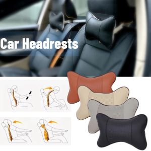 Car Pillow Auto Interior Accessories Car Headrest PU Leather Neck Headrest Protector Four Season General Purpose Car Neck Pillow