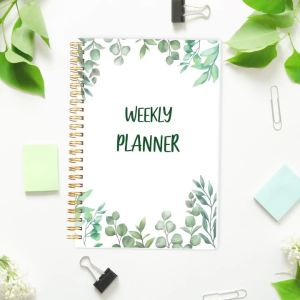 A5 Weekly Planner Undated Organizer with Weekly Focus To-Do List Habit Tracker Perfect for Work School and Productivity