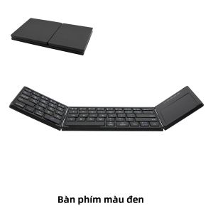 AJIUYU | Bàn Phím Bluetooth Mini Gấp Ba Có Touchpad Sạc Lại Được Không Dây Tương Thích Với Máy Tính Bảng Windows Android iOS