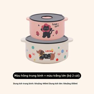 Hộp Cơm Đựng Ăn Trưa Cách Nhiệt Kín Khí Chống Vi Sóng Dopamine