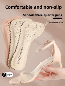 FASHEHAN | Womens Sandal Insoles Thin Breathable Absorbent Anti-slip Non-stick Summer Half Pads For Slipper Comfortable Footwear