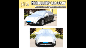 Half Car Cover Sedan Waterproof Sun UV Rain Dust Resistant Protection Suitable for Hatchback SUV Sedan