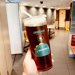 แก้วน้ำรูปตุ๊กตาสุดเก๋สำหรับผู้หญิง ความจุขนาดใหญ่ พร้อมฝาปิด ทนความร้อนสูง สำหรับใช้ในออฟฟิศ