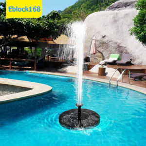 Round Solar Powered Garden Pool Fish Tank Bird Bath Float Water Fountain Pump : COD