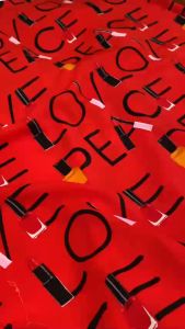 Vải Lụa Mango Đỏ Cam Họa Tiết Khổ 1m5 - Mềm Mịn Rũ Co Giãn - May Áo Dài Đầm Váy Áo Kiểu Đồ Bộ