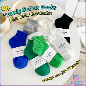 Fashion College Style Versatile Cotton Socks: Breathable Ankle Socks for Men