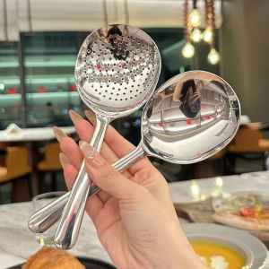 MaxPlus Large Stainless Steel Serving Spoon And Slotted Spoon Tableware Big Size Thick Kitchenware