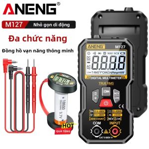 ANENG | Máy Đo Vạn Năng Kỹ Thuật Số Thông Minh ANENG M127 4000 Số Đo Màu Đen + Đỏ Thiết Bị Kiểm Tra Điện Với Chức Năng Phát Hiện Dây Điện Có Điện NCV Màn Hình Màu Kèm Theo Bộ Kiểm Tra Pin BT138
