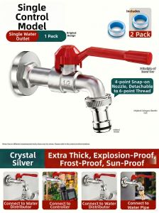 TAOSHI | Frost-Proof Dual-Control Outdoor Water Tap High-Flow
