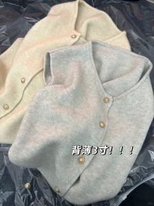 Womens Knitted Vest Cardigan Casual Loose Layering Single Button Autumn Winter Inner Wear Shoulder Sweater Top Commute Style