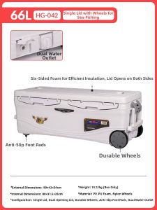 HENG GUAN | Large Capacity Insulated Fishing Box Wheels