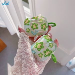 OKOK Words Of Green Money AirPods Case For AirPods 1 2 3 AirPods Pro 4 InPods 12 i12 Wireless Bluetooth Headphones Headset Gen 1 2 3 Silicone Casing Shockproof Protective Cover Shell Top Seller With Pendant