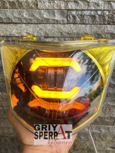 LAMPU DEPAN JUPITER MX LAMA OLD DAYMAKER LED CUSTOM KUNING