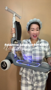 Childrens scooter  Adjustable seat and handle  Foldable  3-in-1 childrens scooter  LED light and music scooter Outdoor toys