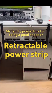 2025 upgraded thickened version Extendable Cable organizer 30-58CM Cable Management under desk Tray Table Pc Computer Cord Socket Holder Desk organizer rack Under desk storage rack Under desk tray