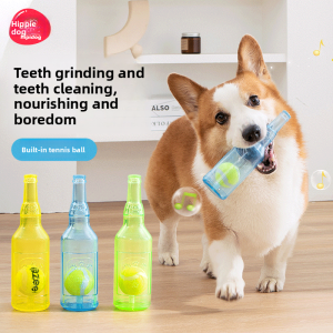 Hipidog | Interactive Dog Toy Bottle Chew Toy Intelligence Enhancement Puppy Teething Toy Fun Self Entertaining Pet Toys For Dogs