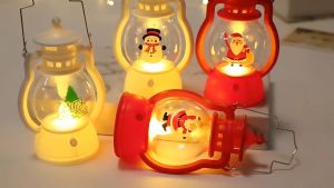 Illuminate Your Holidays with LED Christmas Lights, Santa Claus Snowman, Christmas Tree Lantern, and Hand Lamp Christmas Gift Decoration