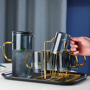 Heat-Resistant Glass Beverage Pitcher Filtered