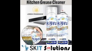 【SKIT SG】Kitchen Grease Cleaner Foam Spray 500ml Remove Tough Oil Net Clean Stains Decontamination Removal Lemon Scent Aroma Grease Cleaner Foam Spray Decontamination Kitchen Cleaner Home Grease Removal Multipurpose Cleaner Kitchen Foam Cleaner