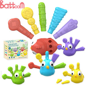 5PCS Bird Matching Color Sorter Toddler Toys For Kids DIY Sorter Puzzle Game Color Matching Cognitive Fine Motor Training Baby Montessori Educational Toy Set