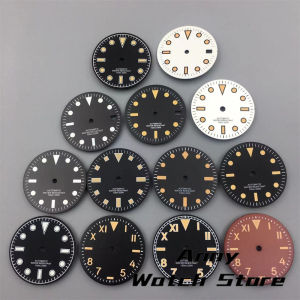 29mm Vintage Sterile Watch Dial California watch Dial Orange Yellow Index With Green Luminous Fit NH35A Automatic Movement Watch