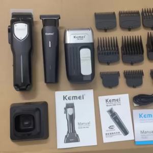Kemei | Tông Đơ Cắt Tóc Điện Chuyên Nghiệp Kemei KM-5083 KM-1115 KM-869 Bộ Tông Đơ Cắt Tóc Nam Có Thể Sạc Lại Bằng USB Với Lưỡi Dao Bằng Thép Carbon