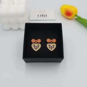 Bông tai nữ trái tim nơ Alida xinh xắn thời trang ORI ACCESSORIES B511