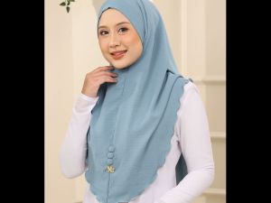 Tudung Khimar Talli Button | CEY Crepe