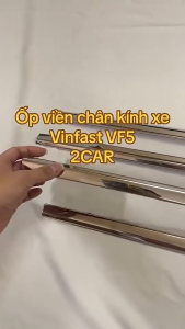 Nẹp chân kính xe Vinfast VF5 / Herio Green chất liệu inox 304 sáng bóng chuẩn khít xe VF5 / Herio Green