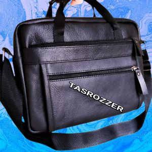 Tas kitab selempang kulit sapi muat kitab besar