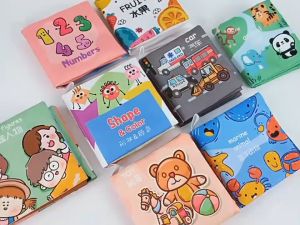 Bevavar Mainan Buku Bantal Bayi Cloth Book Bayi Soft Book Mainan Edukasi Buku Bayi