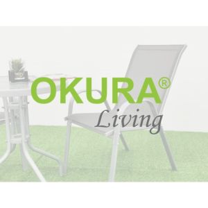OKURA Set Of Outdoor Table + Mesh Chairs / Garden Balcony / Stackable Chairs / Lounge Chairs / Meja + Kerusi Okura Chair Outdoor Reclining Chair With Ottoman - Lazada