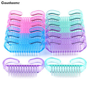50Pcs/Lot Cleaning Nail Brush Tools Colorful Plastic Dust Cleaner Brushes Nail Art Manicure Pedicure Powder Soft Remover