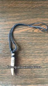 BUNDORA KG72 Kalung Gigi Taring Tulang Putih Keren Pria Wanita Murah Hip Hop Punk