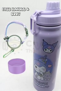 Kuromi Full Wrap Design 800ml Tumbler with Free Handle & Boot | Stainless Steel Insulated Cup