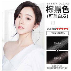 Natural Black Hair Dye Gel by Meilando Covers Grey One Brush Color Hair Beauty Treatment Plant Based Hair Coloring