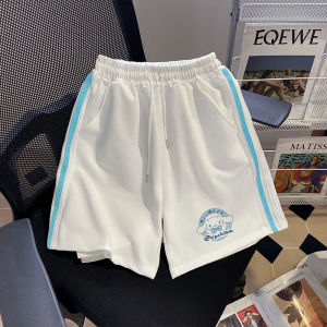 American Casual Sports Shorts Women Summer New Style Thin Loose Five Bars Trendy Cinnamon Dog High Waist Straight Leg Pants