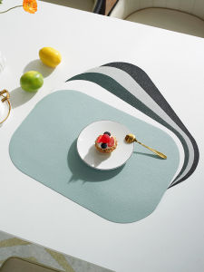 Waterproof PVC Cup Mat Square round Solid Color Ins Style Heat Resistant Smoke Ash Tray Dish Pad Western Dining Table Mat