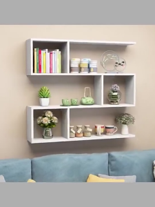 Wooden Wall Rack Shelf Hanging Wall Hang Cabinet Mounted Simple Decoration DIY Shelf