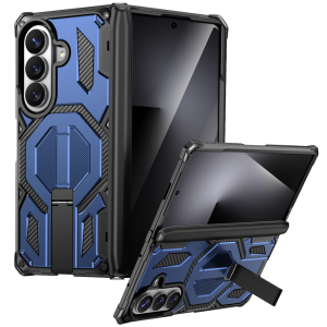 For Samsung Galaxy Z Fold 8 Ultra 7 TPU Armor Bracket Case For Magsafe Wireless Charging Magnetic Metal Stand Shockproof Cover
