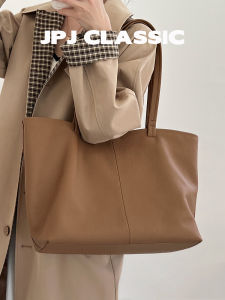 jpj | JPJClassic Top Layer Cowhide Tote Bag Large Capacity Commuter Bag Casual Mommy Bag Leisure Big Bag Lazy Style Fashion Trend