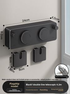 FALUYI | Indoor Invisible No-Drill Bathroom Retractable Clothesline Steel Wire