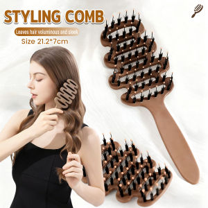 Ellebreen Massage Comb Hairbrush Wet Dry Curly Detangle Hair Brush Salon Hairdressing Styling Tool